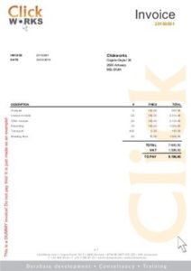 filemaker pro 12 invoices