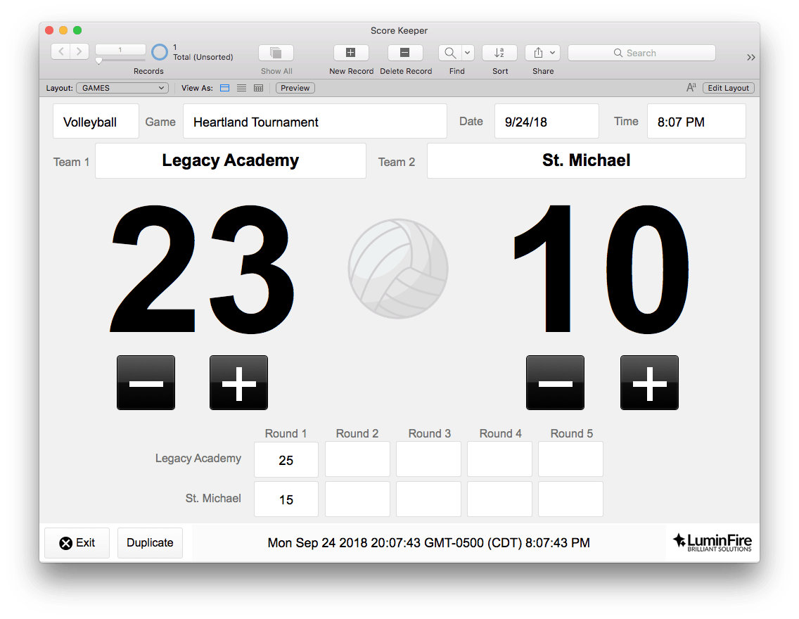 scorekeeper app volleyball